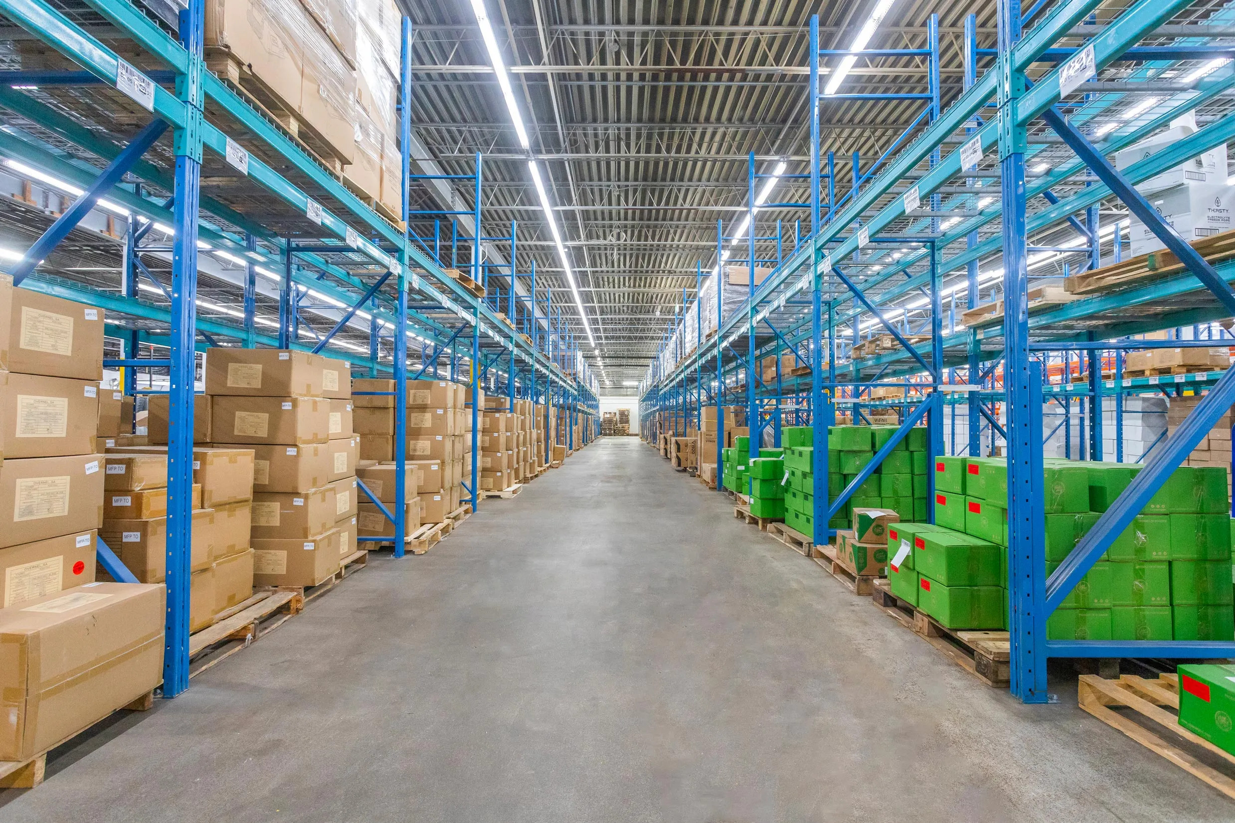 Types de marchandises entreposées